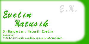 evelin matusik business card